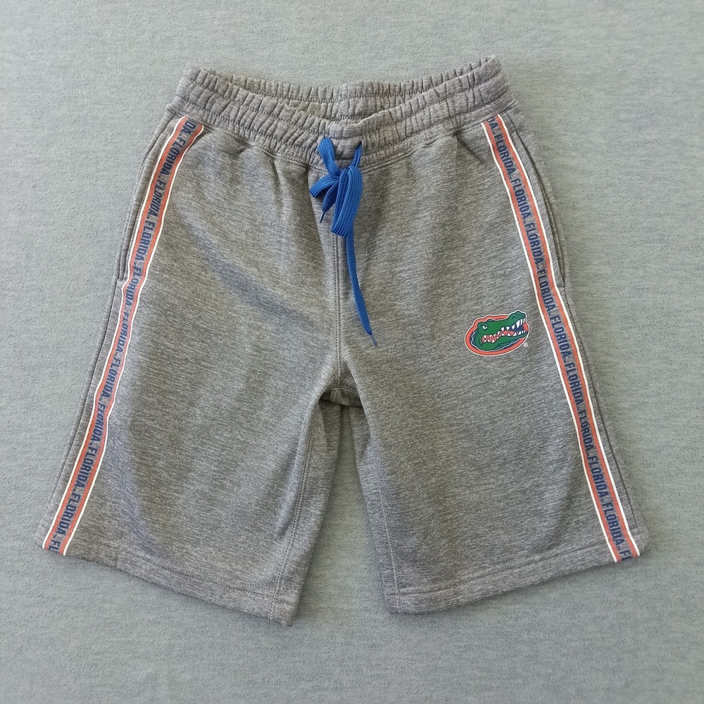 Colosseum Florida Gators Mens Small Gray Fleece Shorts NCAA Athletic Side Tape
